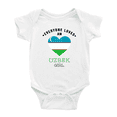 thumbnail image 1 of Everyone Loves an Uzbek Girl Baby Bodysuit Baby Clothes (White, 18-24 Months), 1 of 5