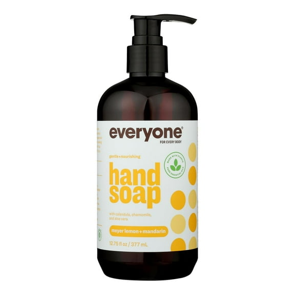 Everyone Meyer Lemon and Mandarin Hand Soap with Chamomile, Calendula, Aloe and White Tea Extracts, 12.75 fl. oz. (Pack of 2)
