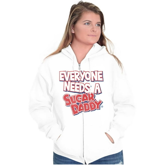 Everyone Needs a Sugar Daddy Funny Women Plus Size Zipper Hoodie Brisco Brands 5X