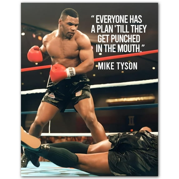 Everyone Has a Plan - Inspirational Wall Art Print, Motivational Mike Tyson Poster Print for Home, Office, Gym, Classroom and Locker Room Unframed 12x18inch(30x45cm)