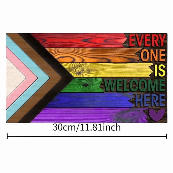 Everyone Is Welcome Here Wooden Sign  Warm Invitation Wall Decor for Entryway, Living Room, Office, or Business  Easy to Hang, Durable Wooden Plaque for Welcoming Guests and Spreading Positivity