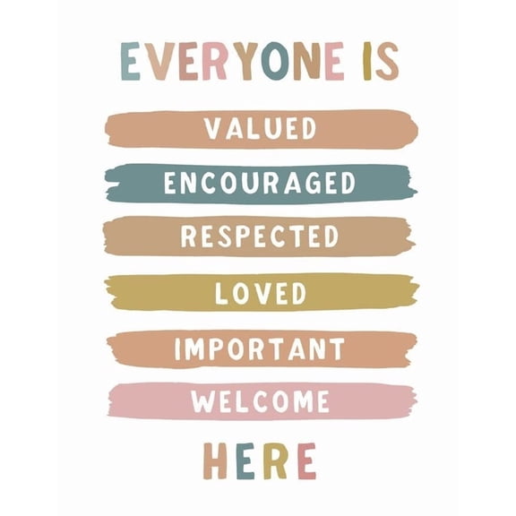 Everyone Is Welcome Here poster Boho Classroom Decor, Classroom Poster, Educational, Diversity Back To School Welcome Sign, Inclusive Art Decor poster