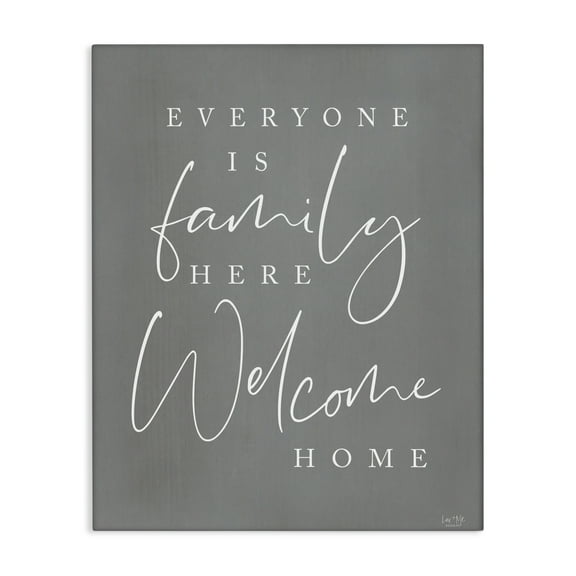Stupell Industries Everyone is Family Here Canvas Wall Art, design by Lux + Me Designs
