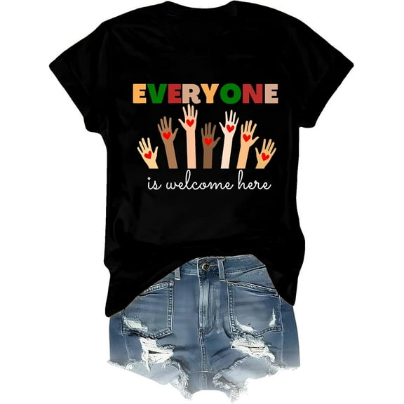 Everyone is Welcome Here Shirt, Everyone is Welcome Here T-Shirt, Funny Unisex Tshirt100% cotton