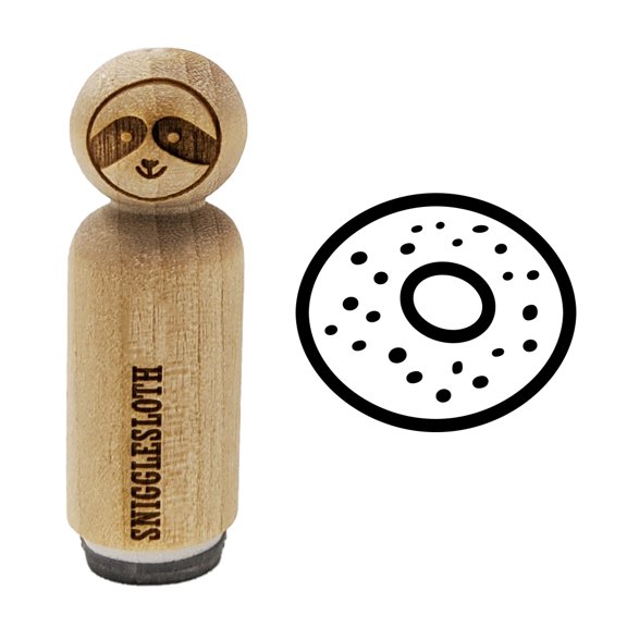 Everything Bagel Rubber Stamp for Scrapbooking Crafting Stamping - Mini 1/2 Inch