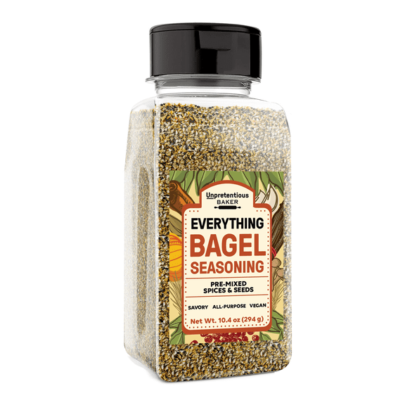 Everything Bagel Seasoning Add Texture & Flavor to Any Recipe, Mix of Sesame Seeds, Garlic, Onion & Salt, Convenient Shaker Bottle 8 Ounce
