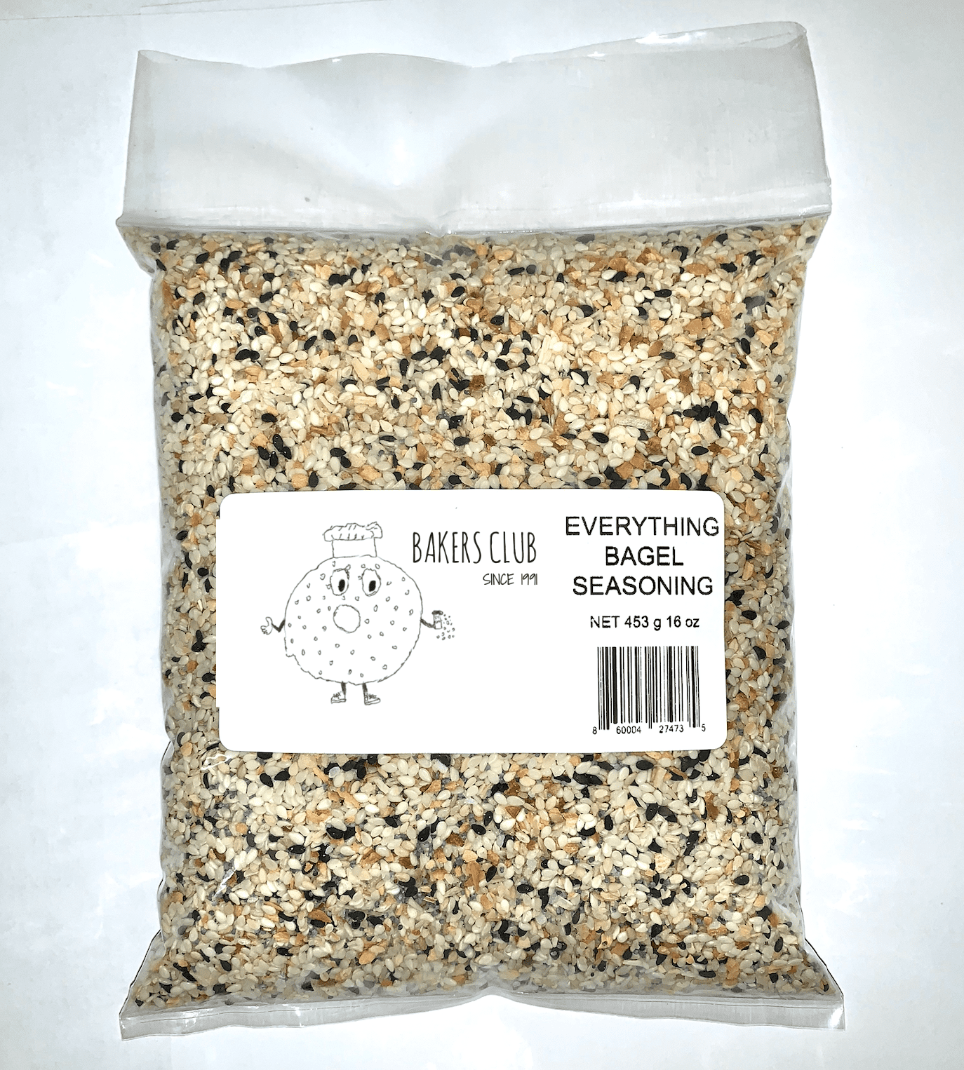 Everything Bagel Sesame Seasoning Blend by Bakers Club 16oz - Salt and Spices Dried Minced Garlic, Onion, Sesame & Poppy Seeds