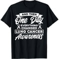 thumbnail image 1 of Everything Changed Lung Cancer Awareness T-ShirtMen and women, Black T-shirt, size: Extra large, 1 of 4