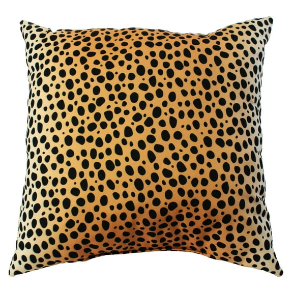 Everything Comfy Cheetah Print Decorative Throw Pillow, 16x16 Inch, Natural,