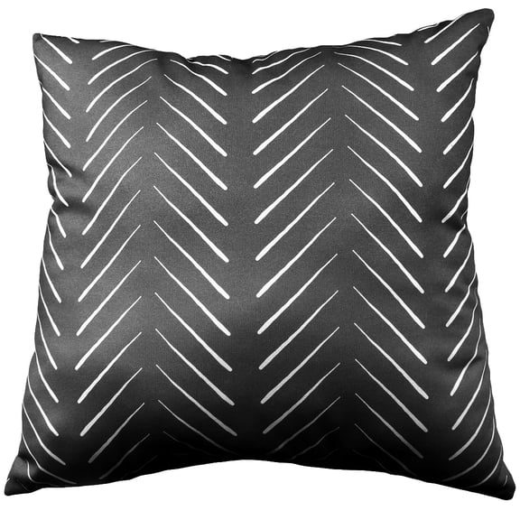 Everything Comfy Chevron Columns 16" Decorative Pillow, Black