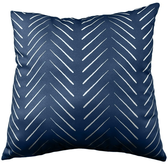 Everything Comfy Chevron Columns 16" Decorative Pillow, Navy