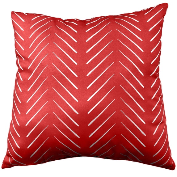 Everything Comfy Chevron Columns 16" Decorative Pillow, Red