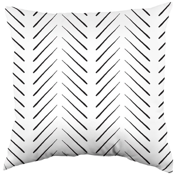 Everything Comfy Chevron Columns 16" Decorative Pillow, White