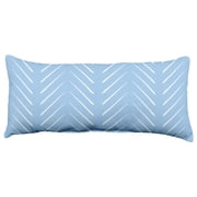 Everything Comfy Chevron Columns 16" x 8" Bolster or Small Decorative Pillow, Light Blue