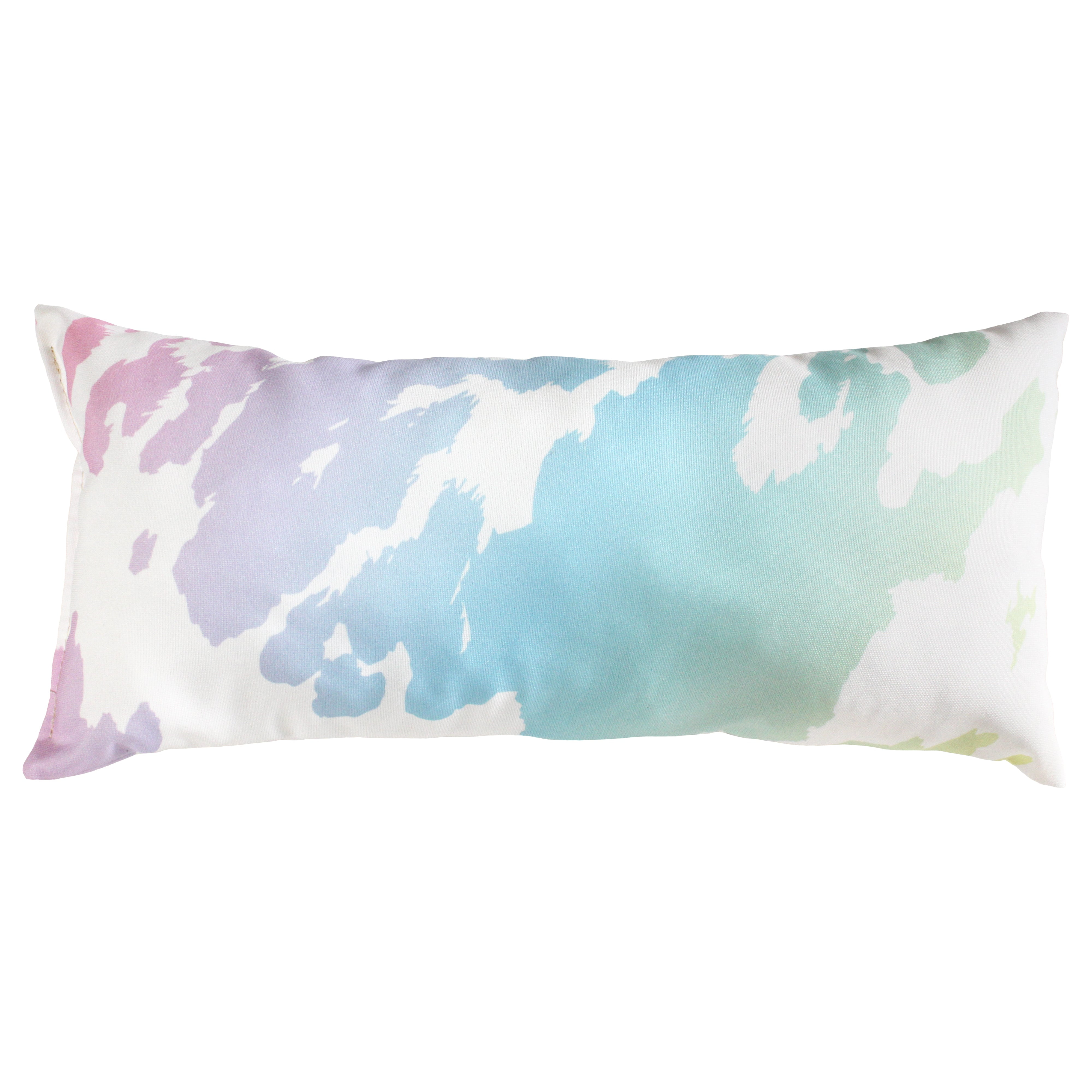 Everything Comfy Cow Print Decorative Pillow, 16x6 Inch, Pastel Gradient,
