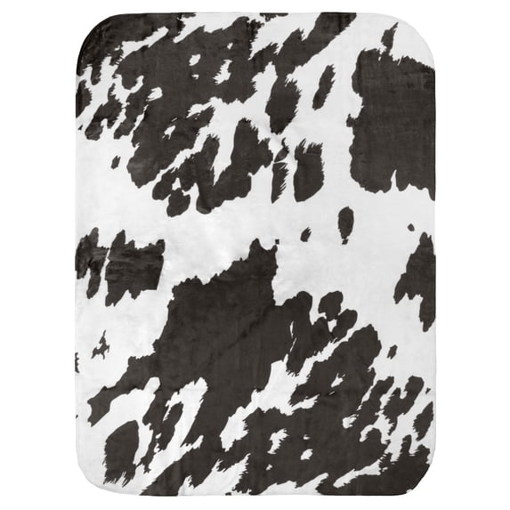 Everything Comfy Cow Print Decorative Throw Blanket, 30" X 40", Dark Brown