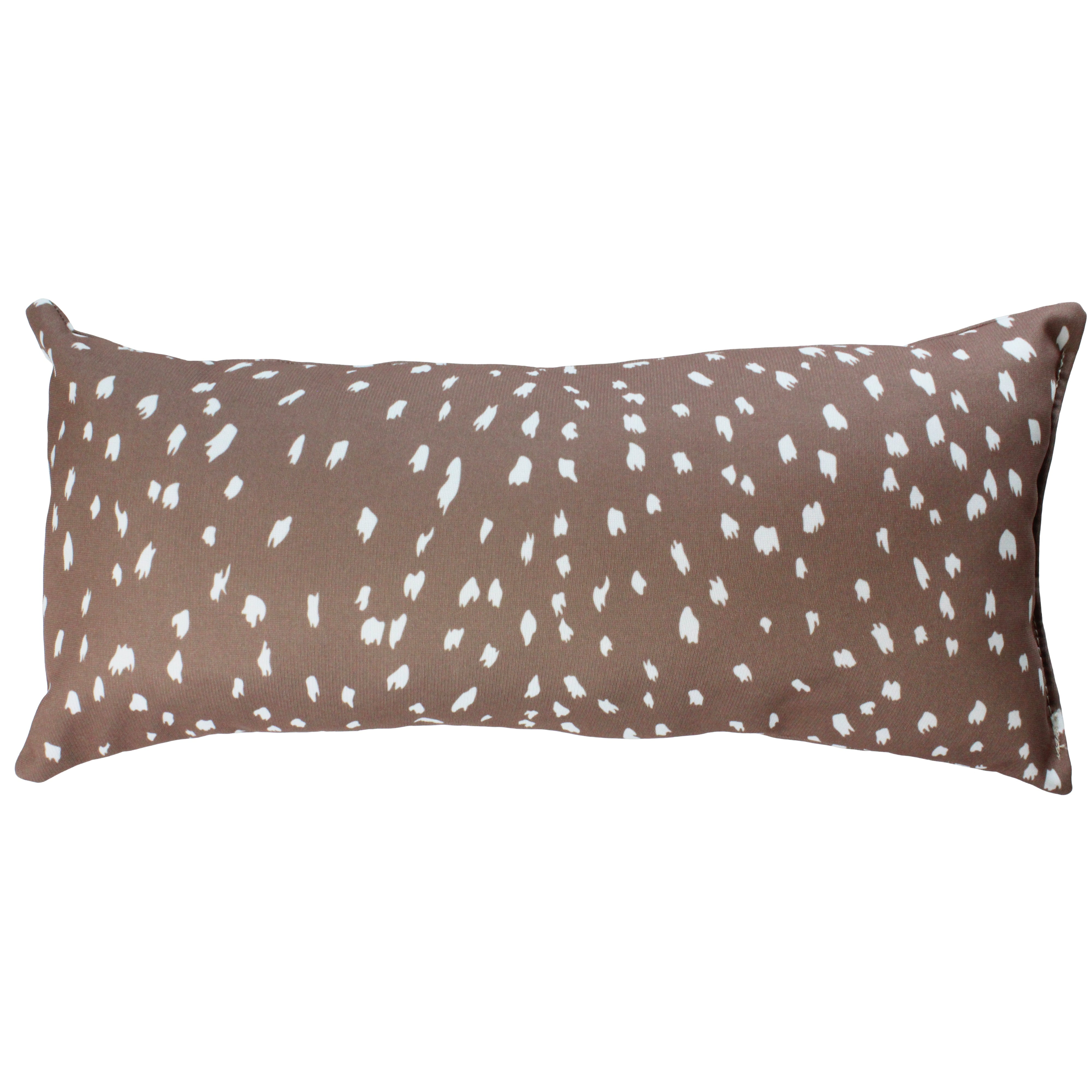 Everything Comfy Deer Fawn Print Decorative Pillow, 16x6 Inch, Mocha,