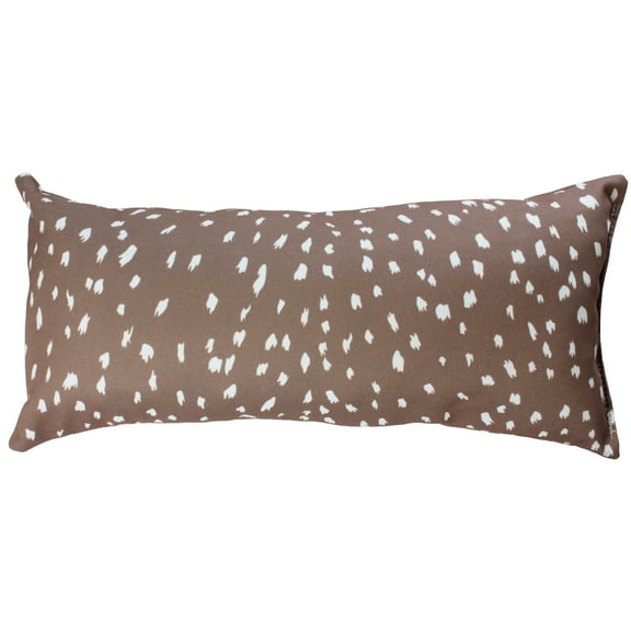 Everything Comfy Deer Fawn Print Decorative Pillow, 16x6 Inch, Mocha,