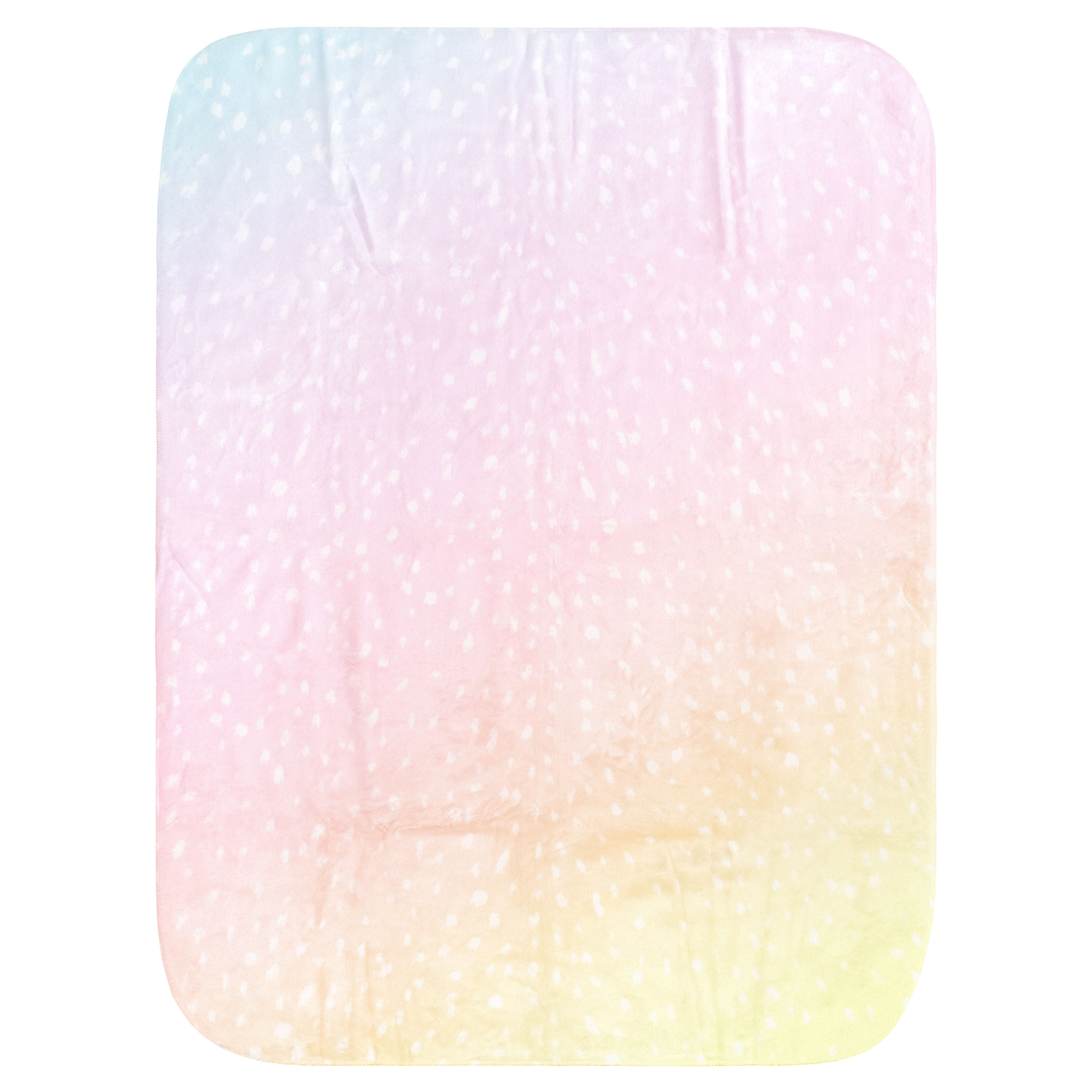 Everything Comfy Deer Fawn Print Decorative Throw Blanket, 42" X 60", Pastel Gradient