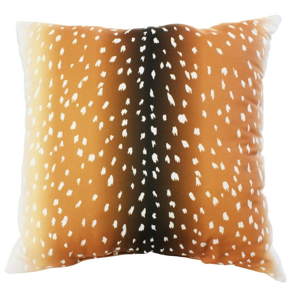 Everything Comfy Deer Fawn Print Decorative Throw Pillow, 16x16 Inch, Natural,