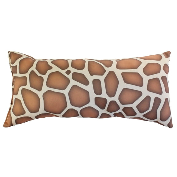 Everything Comfy Giraffe Print Decorative Pillow, 16x6 Inch, Natural,