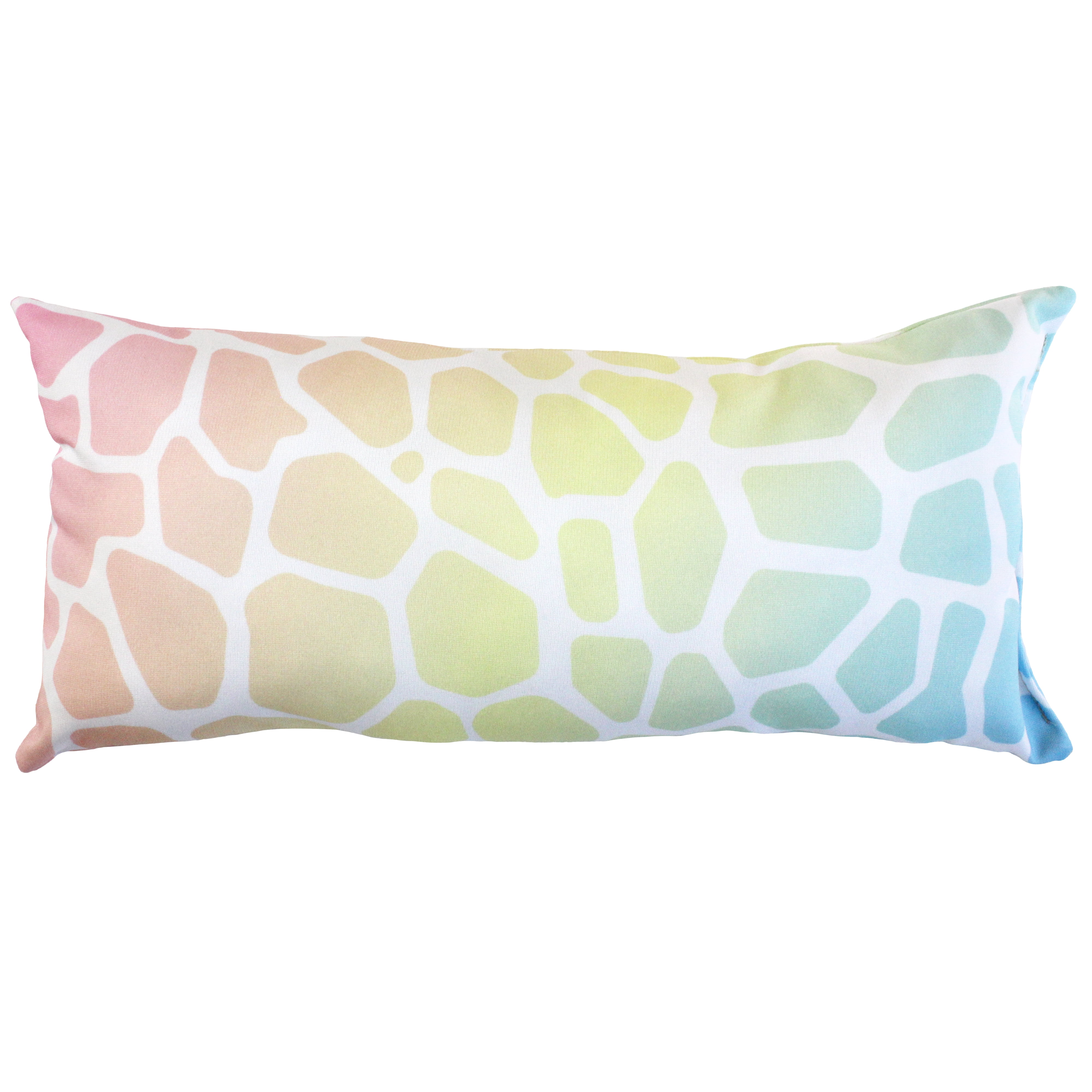 Everything Comfy Giraffe Print Decorative Pillow, 16x6 Inch, Pastel Gradient,