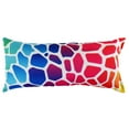 thumbnail image 1 of Everything Comfy Giraffe Print Decorative Pillow, 16x6 Inch, Rainbow Gradient,, 1 of 4