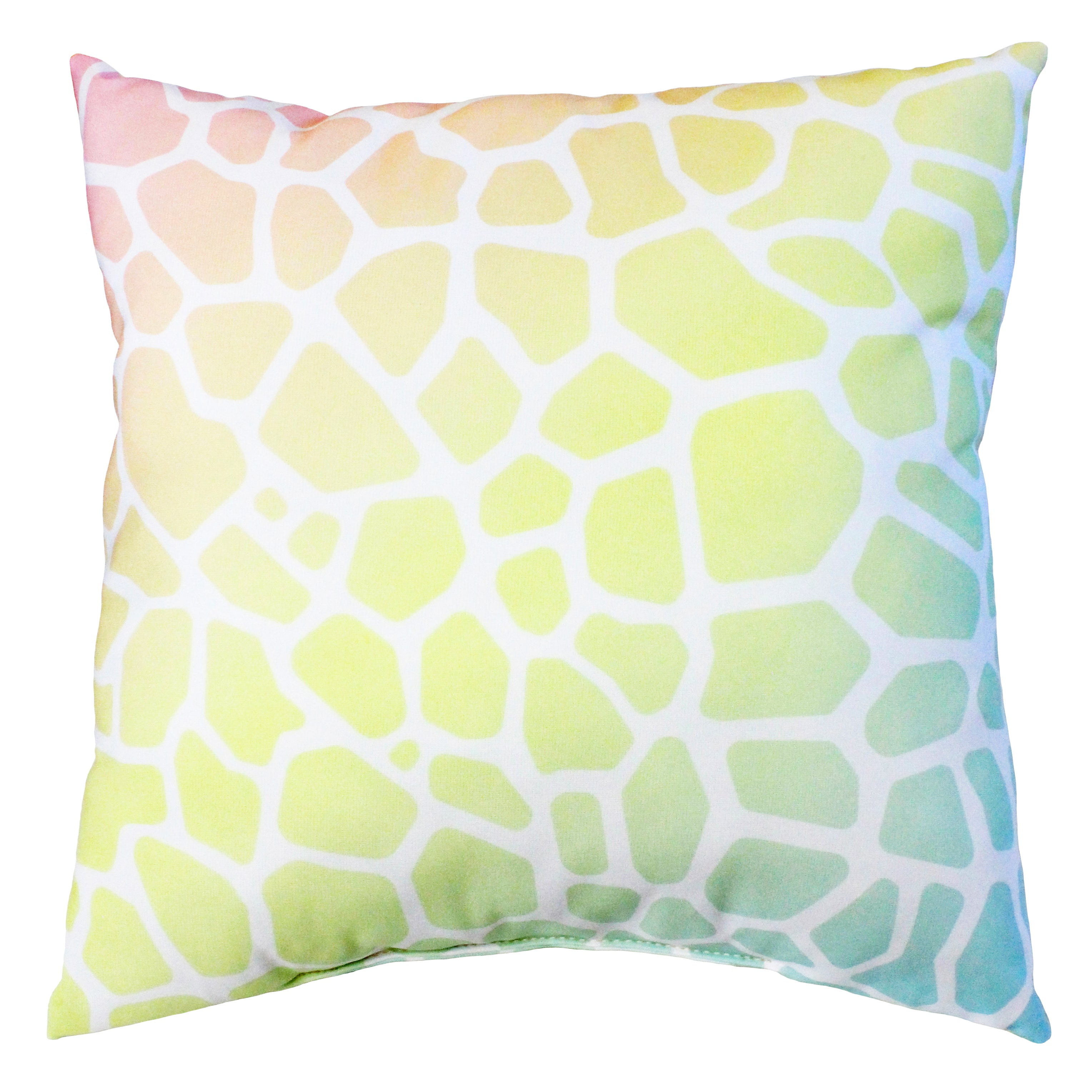 Everything Comfy Giraffe Print Decorative Throw Pillow, 16x16 Inch, Pastel Gradient,