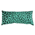 thumbnail image 1 of Everything Comfy Leopard Print Decorative Pillow, 16x6 Inch, Teal,, 1 of 4