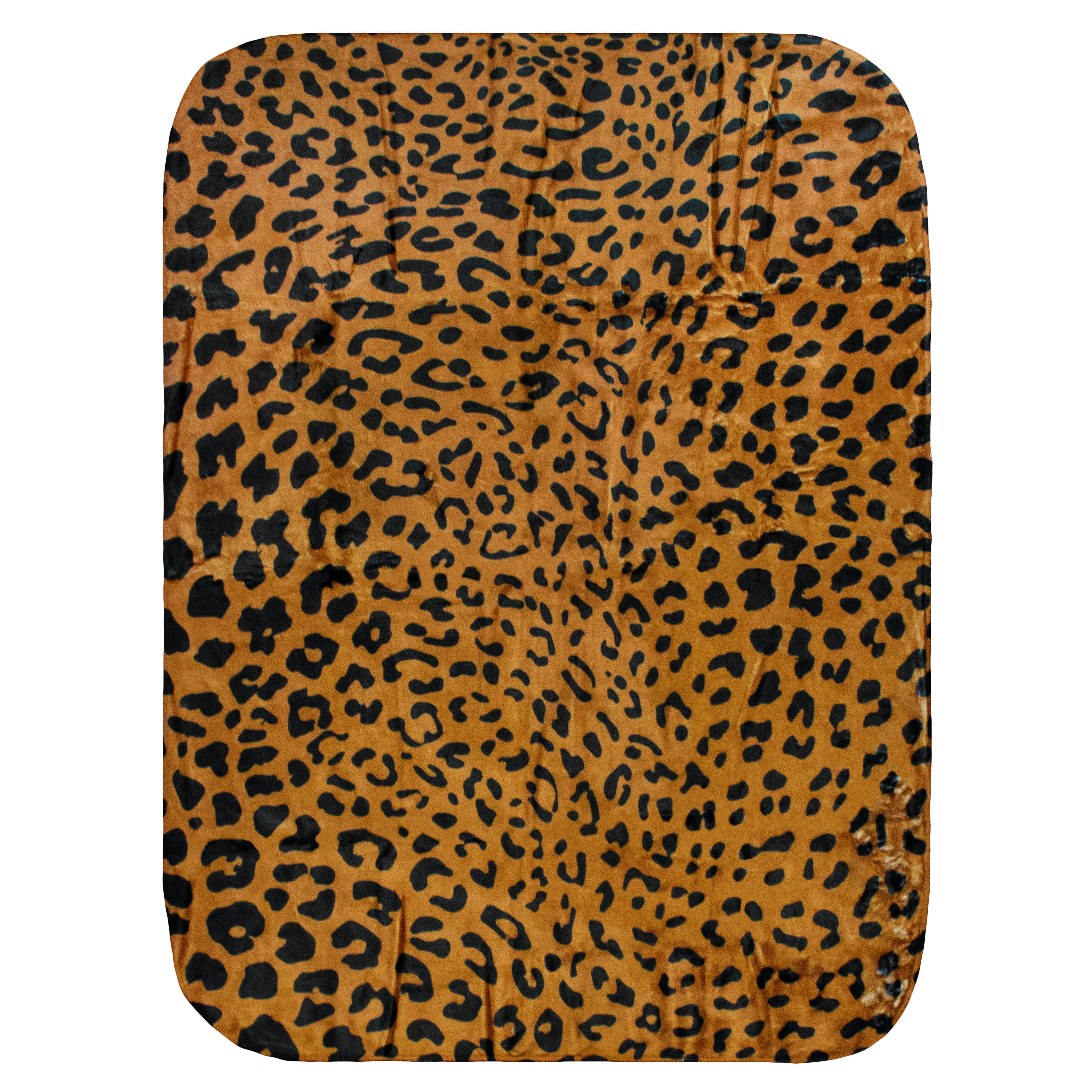 Everything Comfy Leopard Print Decorative Throw Blanket, 30" X 40", Dark Brown