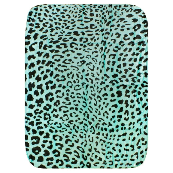 Everything Comfy Leopard Print Decorative Throw Blanket, 30" X 40", Teal
