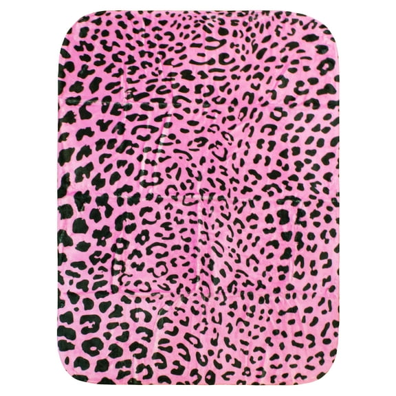Everything Comfy Leopard Print Decorative Throw Blanket, 42" X 60", Pink
