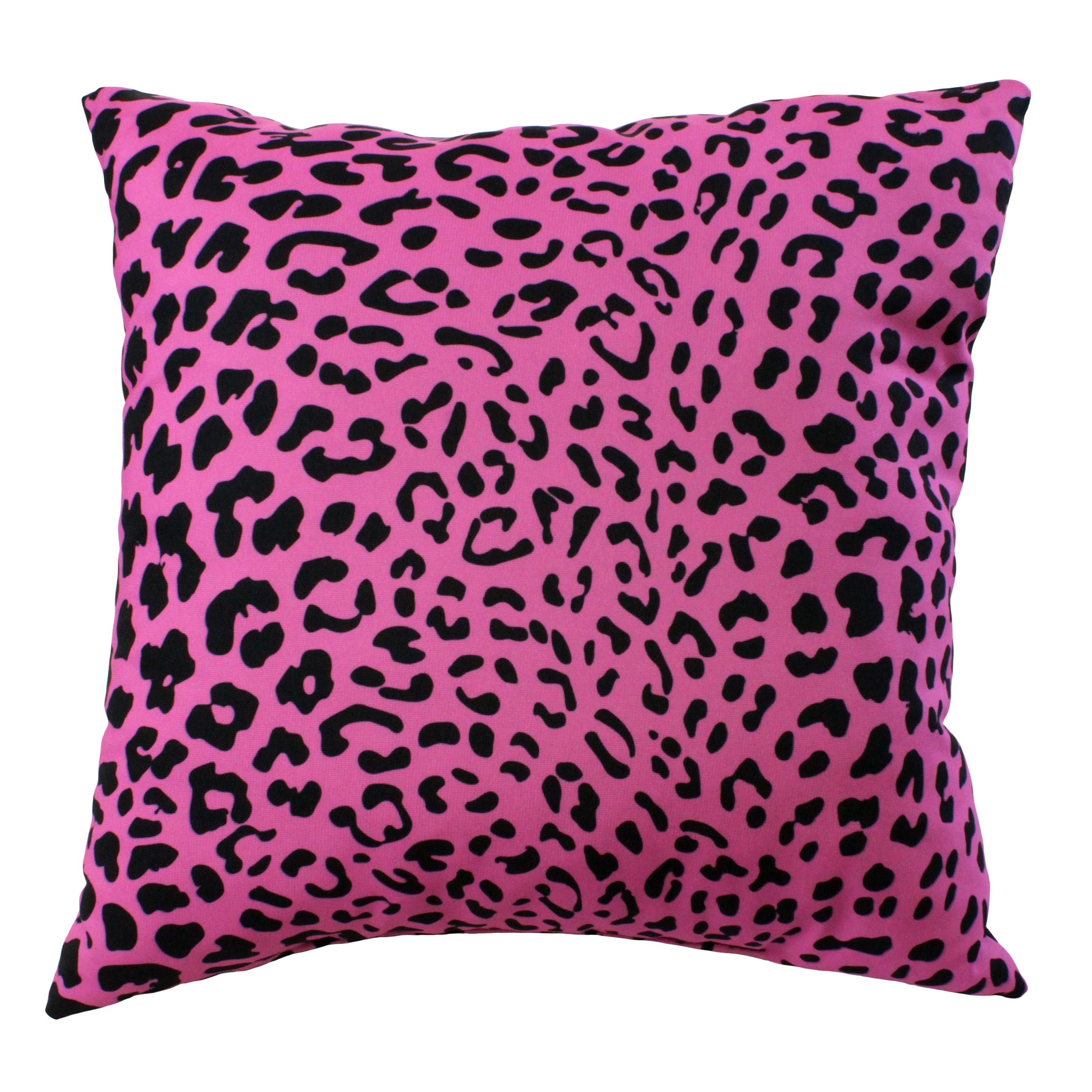 Everything Comfy Leopard Print Decorative Throw Pillow, 16x16 Inch, Pink,