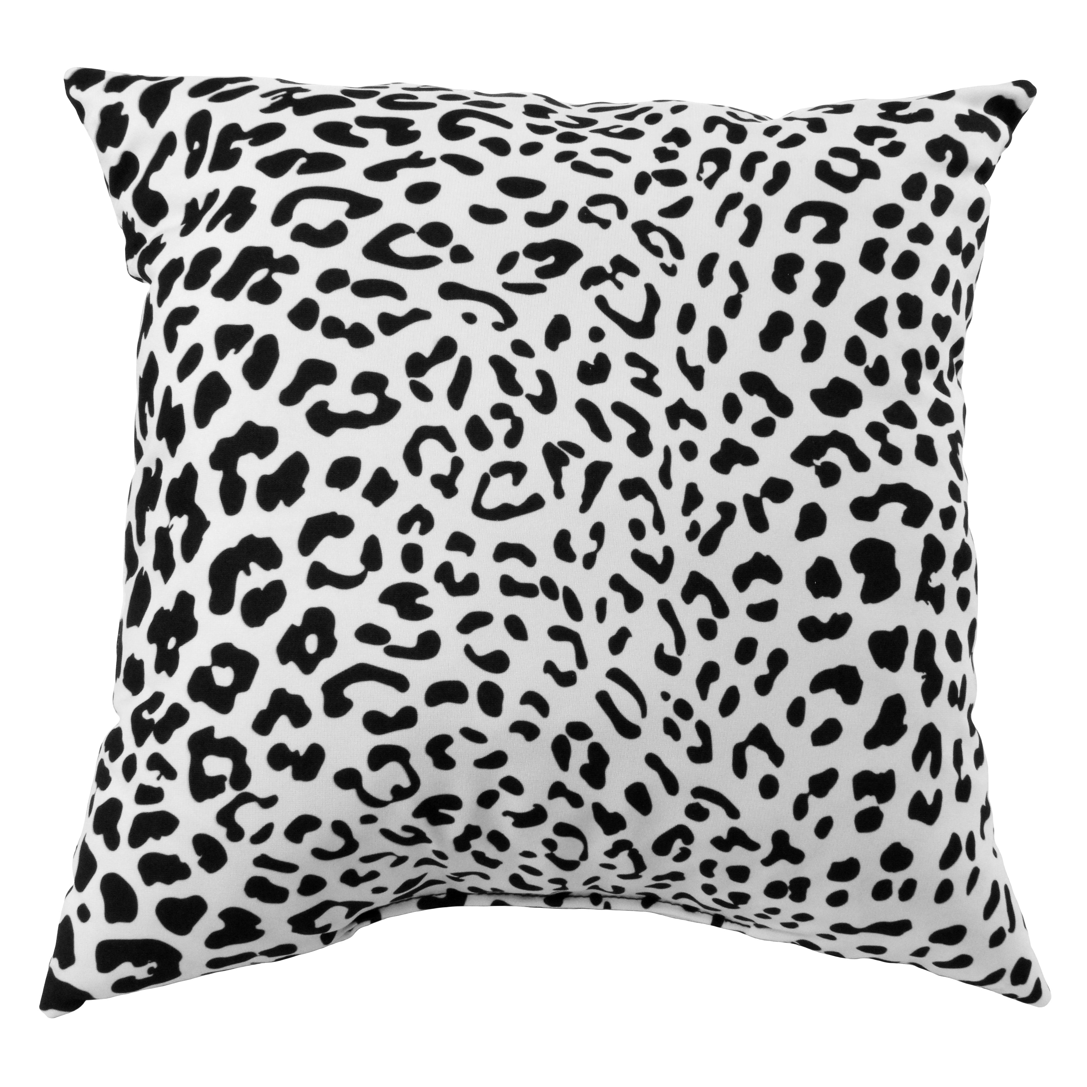 Snow Leopard Print Reversible Polyester Throw Pillow, 16x16 Inch