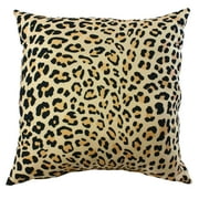 Everything Comfy Leopard Print Decorative Throw Pillow, 16x16 Inch, Tan/Black,