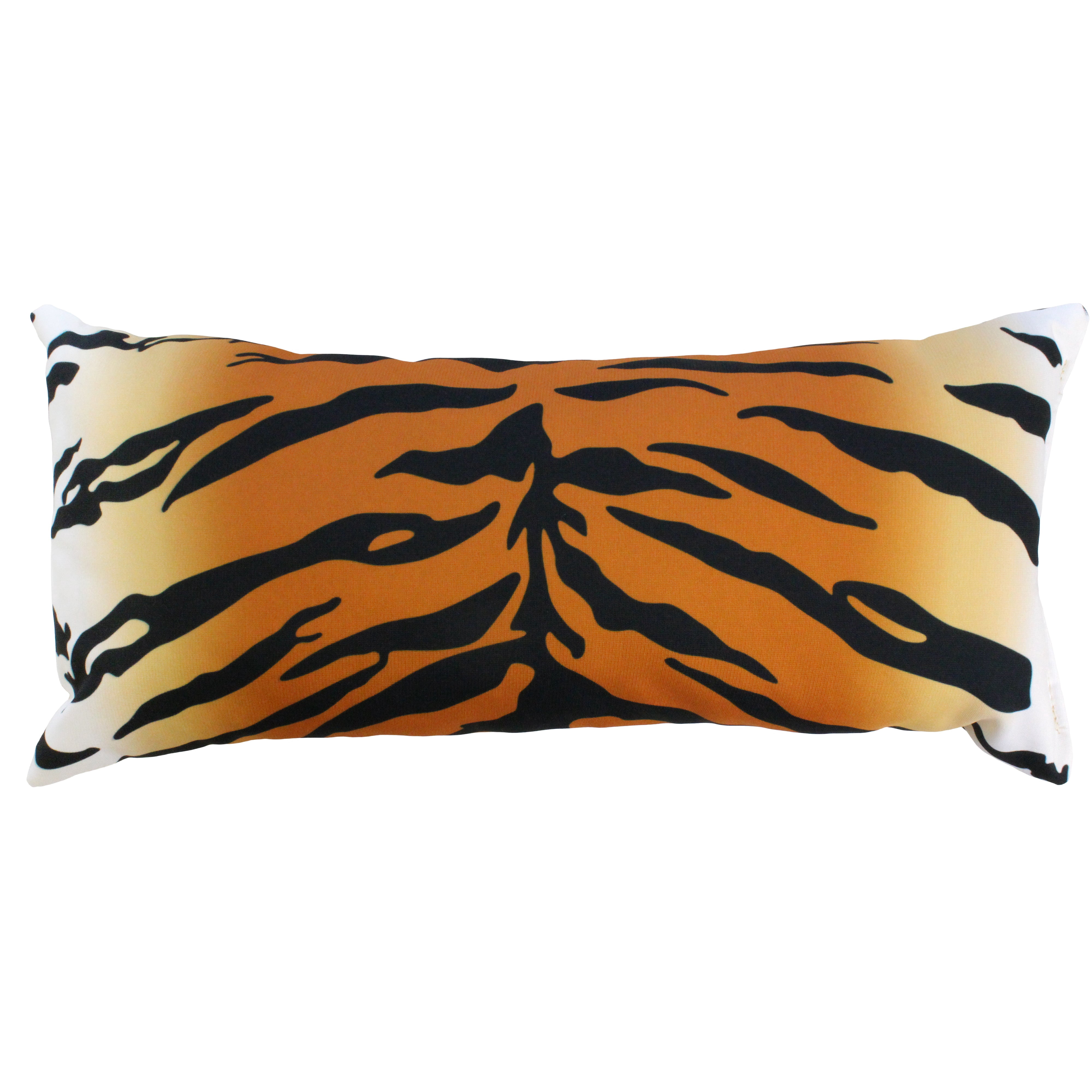 Everything Comfy Tiger Print Decorative Pillow, 16x6 Inch, Natural,