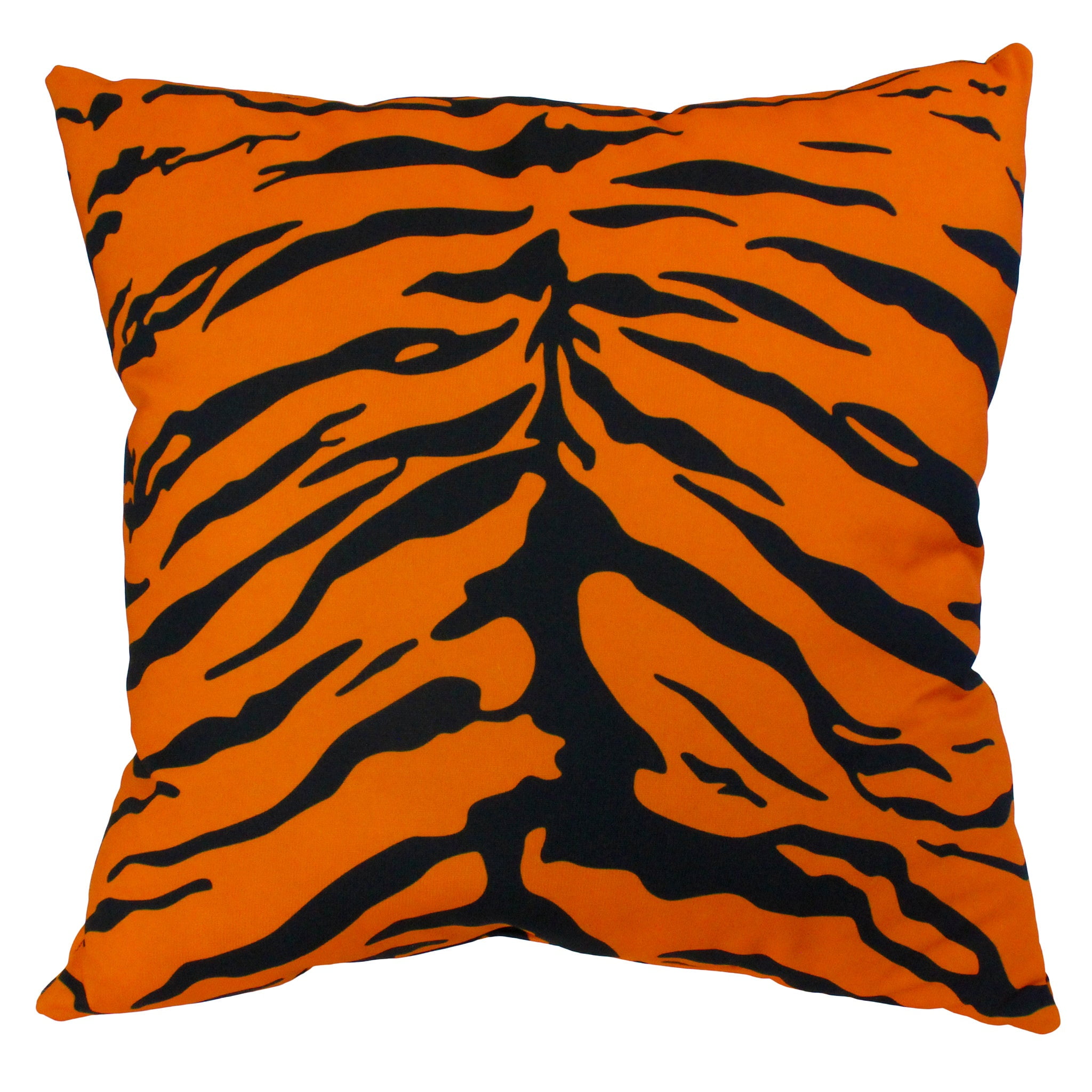 Everything Comfy Tiger Print Decorative Throw Pillow, 16x16 Inch, Orange,