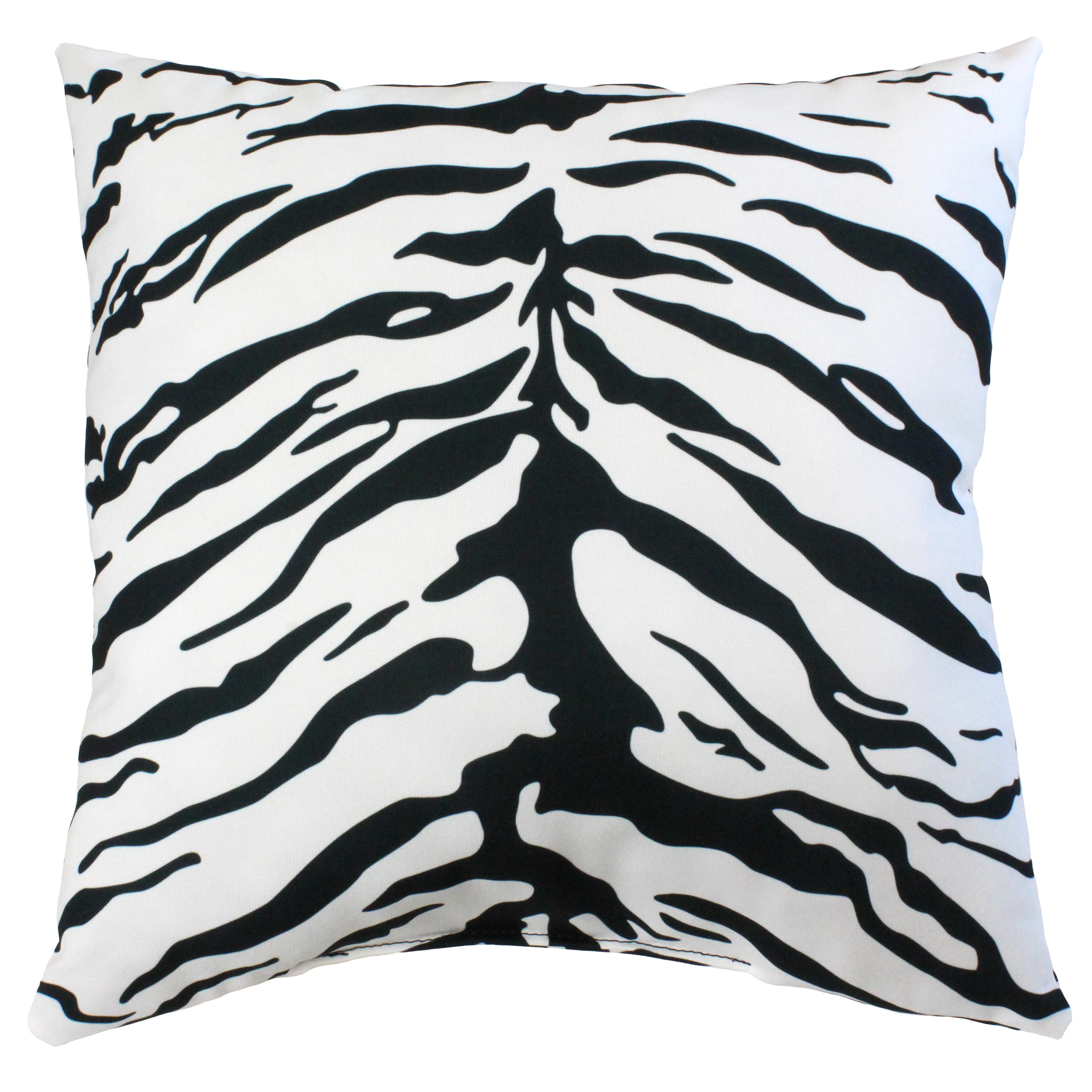 Everything Comfy Tiger Print Decorative Throw Pillow, 16x16 Inch, White,