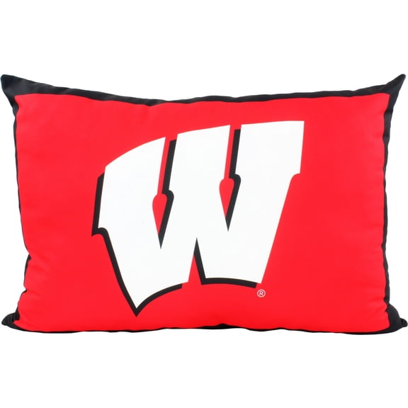Everything Comfy Wisconsin Badgers 20" x 28" Fully Stuffed Big Logo Pillow