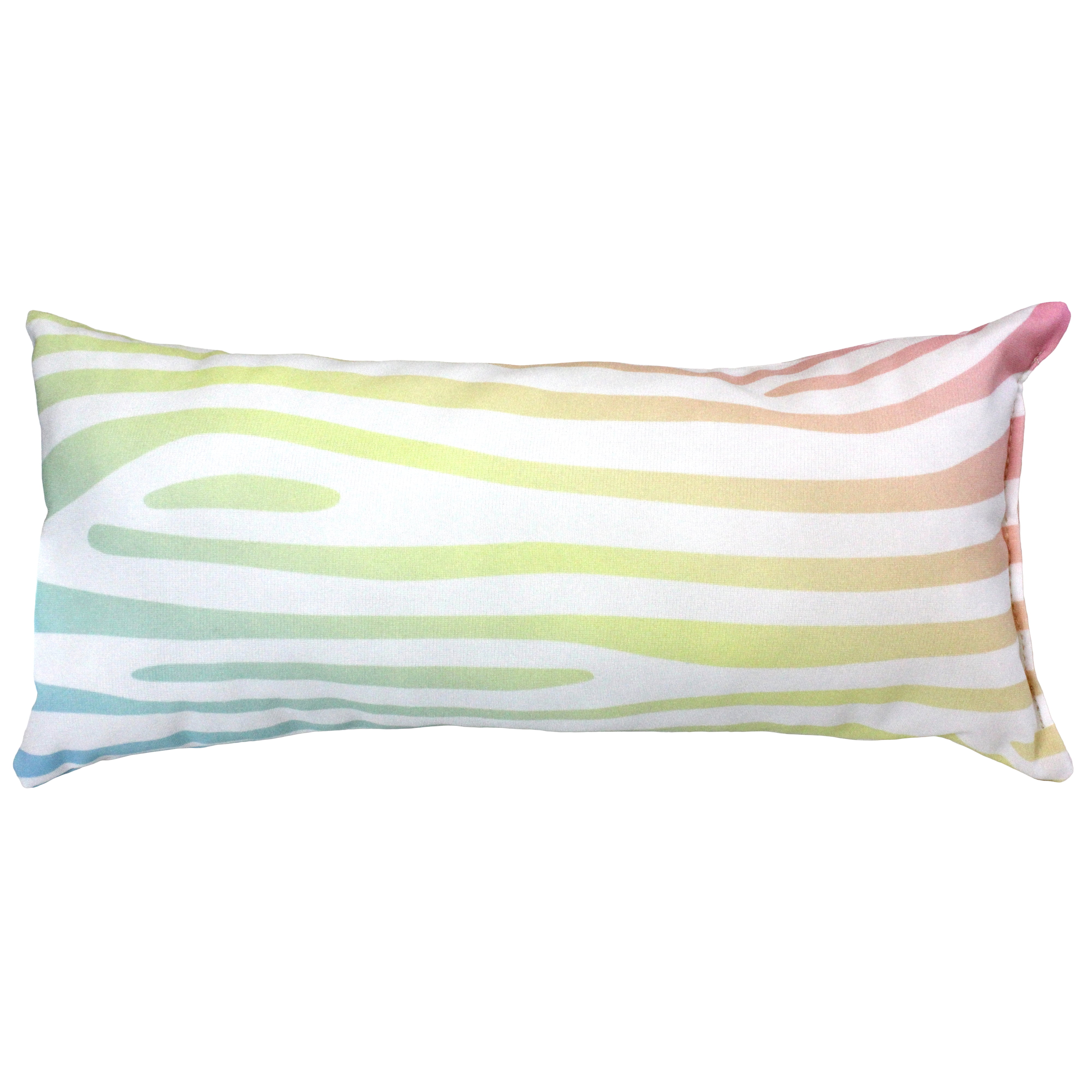 Everything Comfy Zebra Print Decorative Pillow, 16x6 Inch, Pastel Gradient/White,