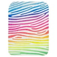 thumbnail image 1 of Everything Comfy Zebra Print Decorative Throw Blanket, 30" X 40", Rainbow Gradient/White, 1 of 8