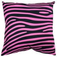 thumbnail image 1 of Everything Comfy Zebra Print Decorative Throw Pillow, 16x16 Inch, Pink/Black,, 1 of 4