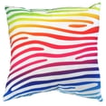 thumbnail image 1 of Everything Comfy Zebra Print Decorative Throw Pillow, 16x16 Inch, Rainbow Gradient/White,, 1 of 4