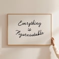 thumbnail image 1 of Everything Is Figureoutable Poster, Inspirational Quote Print, Cute Neutral Office Desk Decor, Trendy Horizontal Wall Art, Wall Art, Modern Wall Decor, 16x24 UNFRAMED, 1 of 2