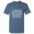 thumbnail image 1 of Everything Happens For A Reason Novelty Humorous Sarcasm Lovers Graphic Tee Casual Gift Apparel For Birthday Christmas Vacations Sarcastic Funny Mens T Shirt, 1 of 5