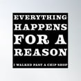 thumbnail image 1 of Everything Happens For A Reason Poster Wall Art, Modern Wall Decor For Living Room Bedroom, 24x24 UNFRAMED, 1 of 3