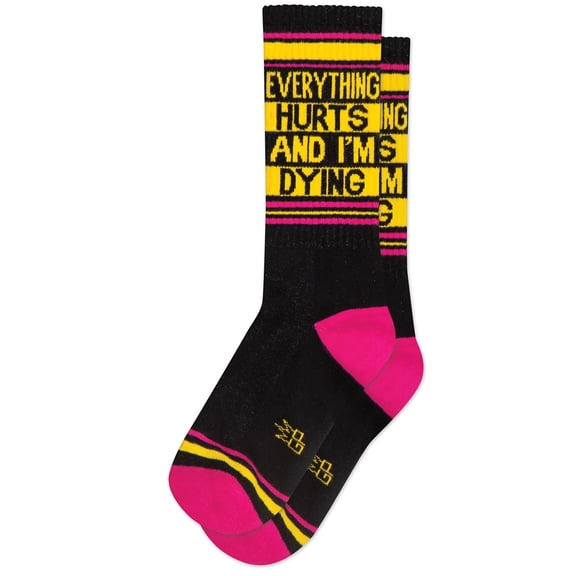 Everything Hurts and I'm Dying - Novelty Gift Socks For Men, Women - Unisex Crew Socks