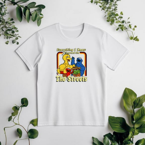 Everything I Know I Learned From The Streets Urban Style Unisex tee V41251, for men & women, up to size 5XL