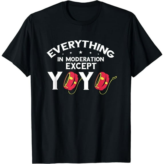Everything In Moderation Yoyo Player Old Games Yo-Yo T-Shirt