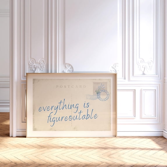Everything Is Figureoutable Postcard Poster, Motivational Quote Poster ...